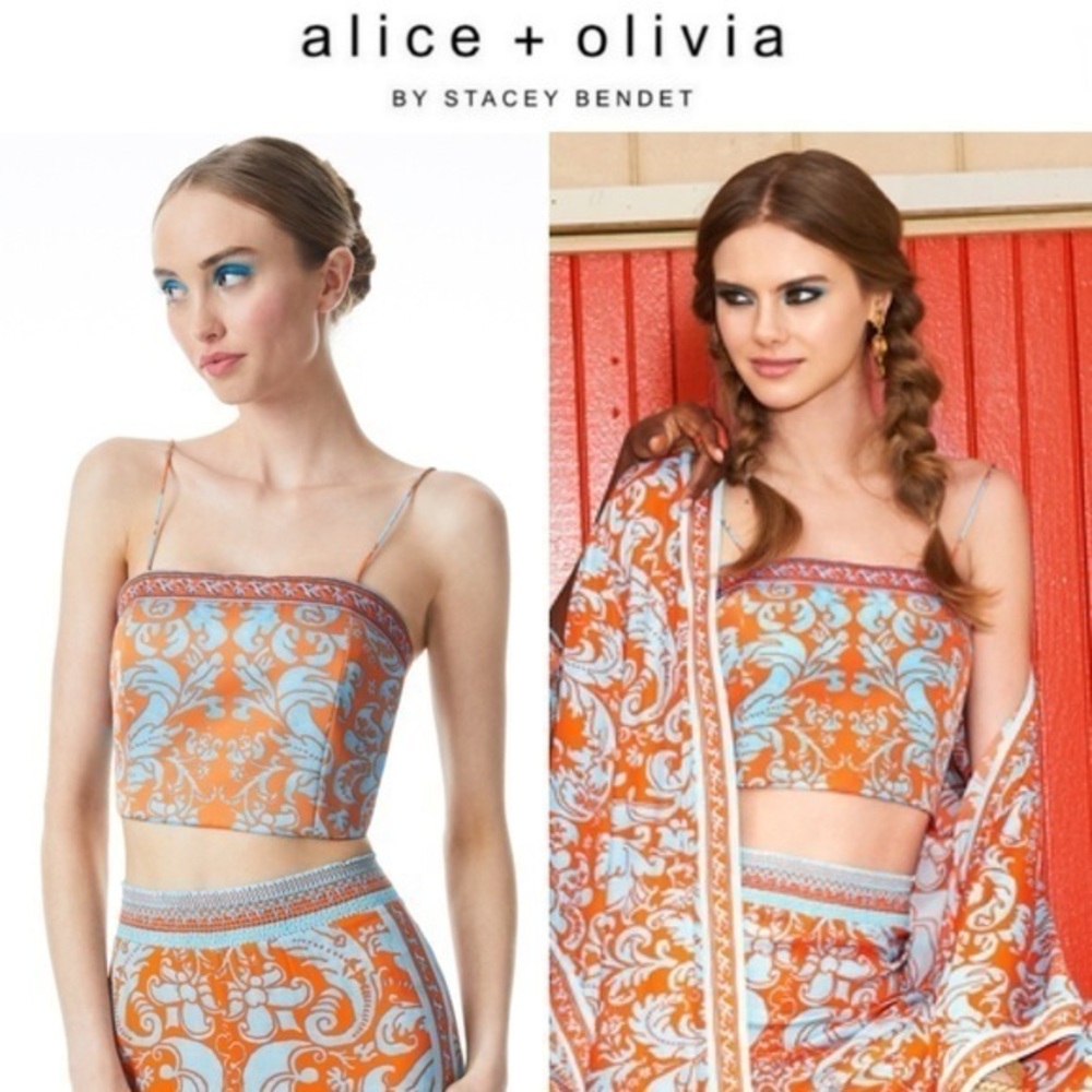 ALICE + OLIVIA CERESI BANDEAU TOP sz 2 NWT 250$